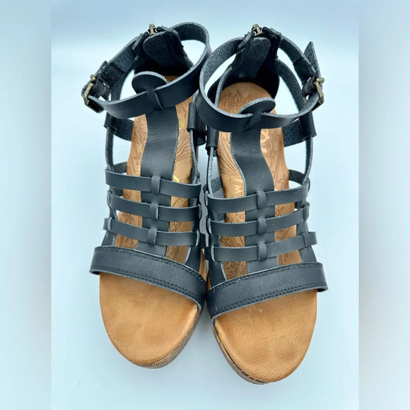 Piper‎ Blowfish Malibu Wedge Sandal Black 8.5 - Picture 4 of 9